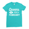 Queens are Born in February Ladies Fitted T-Shirt