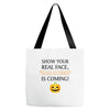 show your real face, halloween is coming Tote Bags