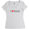 I LOVE YOU DAD Women's Triblend Scoop T-shirt