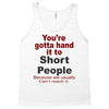 hand it to short people Tank Top
