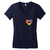 Rainbow Equality Heart Women's V-Neck T-Shirt