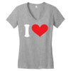i heart customize it Women's V-Neck T-Shirt