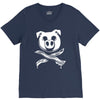 pig bacon cross bones pirate V-Neck Tee