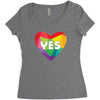 Yes Lgbt Heart Women's Triblend Scoop T-shirt