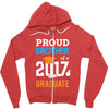 Class of 2017 Proud Brother Graduation Zipper Hoodie