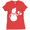 snowman   jake paul   red Ladies Fitted T-Shirt