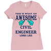 awesome civil engineer looks like Ladies Fitted T-Shirt