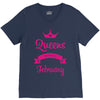 queens are born in february V-Neck Tee