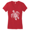 hawaiian turtle tribal art Women's V-Neck T-Shirt
