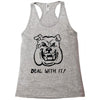 deal with it angry pitbul Racerback Tank