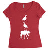 duck duck moose funny Women's Triblend Scoop T-shirt