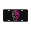 two coloured patterned skull   mens funny License Plate