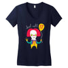 deal with it Women's V-Neck T-Shirt