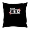 blessed sister with flower white color Throw Pillow