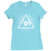 all seeing eye Ladies Fitted T-Shirt