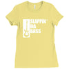 bass guitar funny music t shirt slappin da bass t shirt gifts for dad Ladies Fitted T-Shirt