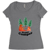 Happy Camper Women's Triblend Scoop T-shirt