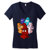 pac man ghost monsters Women's V-Neck T-Shirt