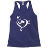 music heart rock baseball Racerback Tank