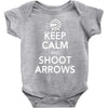 keep calm &amp; shoot arrows Baby Onesie