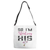 i stole her heart Adjustable Strap Totes