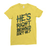 zombie right behind Ladies Fitted T-Shirt