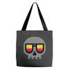 sunset skull Tote Bags