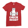 gym cat workout Ladies Fitted T-Shirt