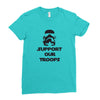 support our troops Ladies Fitted T-Shirt