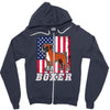 usa boxer flag Zipper Hoodie