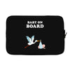 Baby On Board with Stork Laptop sleeve