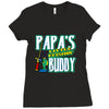 papa's little fishin buddy Ladies Fitted T-Shirt