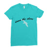 down the shore hooded Ladies Fitted T-Shirt