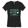 I Love Someone with Liver Cancer to The Moon and Back to Infinity Women's V-Neck T-Shirt