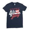 happy 4th of july Ladies Fitted T-Shirt