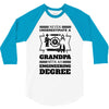 Never Underestimate A Grandpa With An Engineering Degree 3/4 Sleeve Shirt