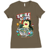 snore loops Ladies Fitted T-Shirt