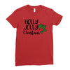 holly jolly christmas Ladies Fitted T-Shirt