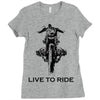 live to ride Ladies Fitted T-Shirt