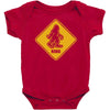 big foot xing big foot crossing sasquatch Baby Bodysuit