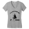 i'd rather be fishing Women's V-Neck T-Shirt