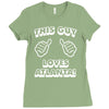 this guy loves atlanta Ladies Fitted T-Shirt