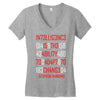 adapt or die encoded (white) Women's V-Neck T-Shirt