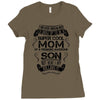 Super Cool Mom Of A Freaking Awesome Son Ladies Fitted T-Shirt