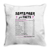 September Girl Facts Virgo Throw Pillow
