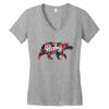 Floral Baby Bear Women's V-Neck T-Shirt