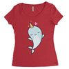 cute kawaii narwhals are cute Women's Triblend Scoop T-shirt