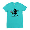 banksy flower Ladies Fitted T-Shirt