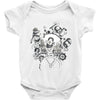 back to modern times Baby Onesie