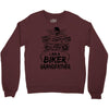 You Cant Scare Me I am Biker Grandfather Crewneck Sweatshirt